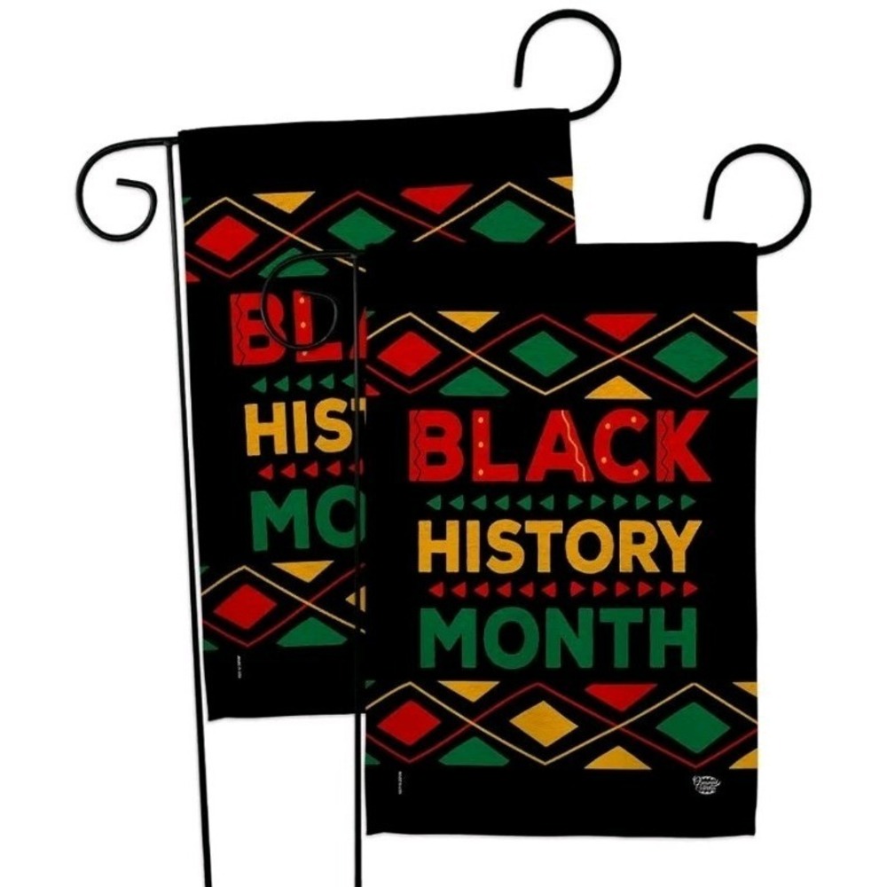 2 Pk Black History Month House Decoration Banner Double-Sided, 13x18.5 Yard Flag